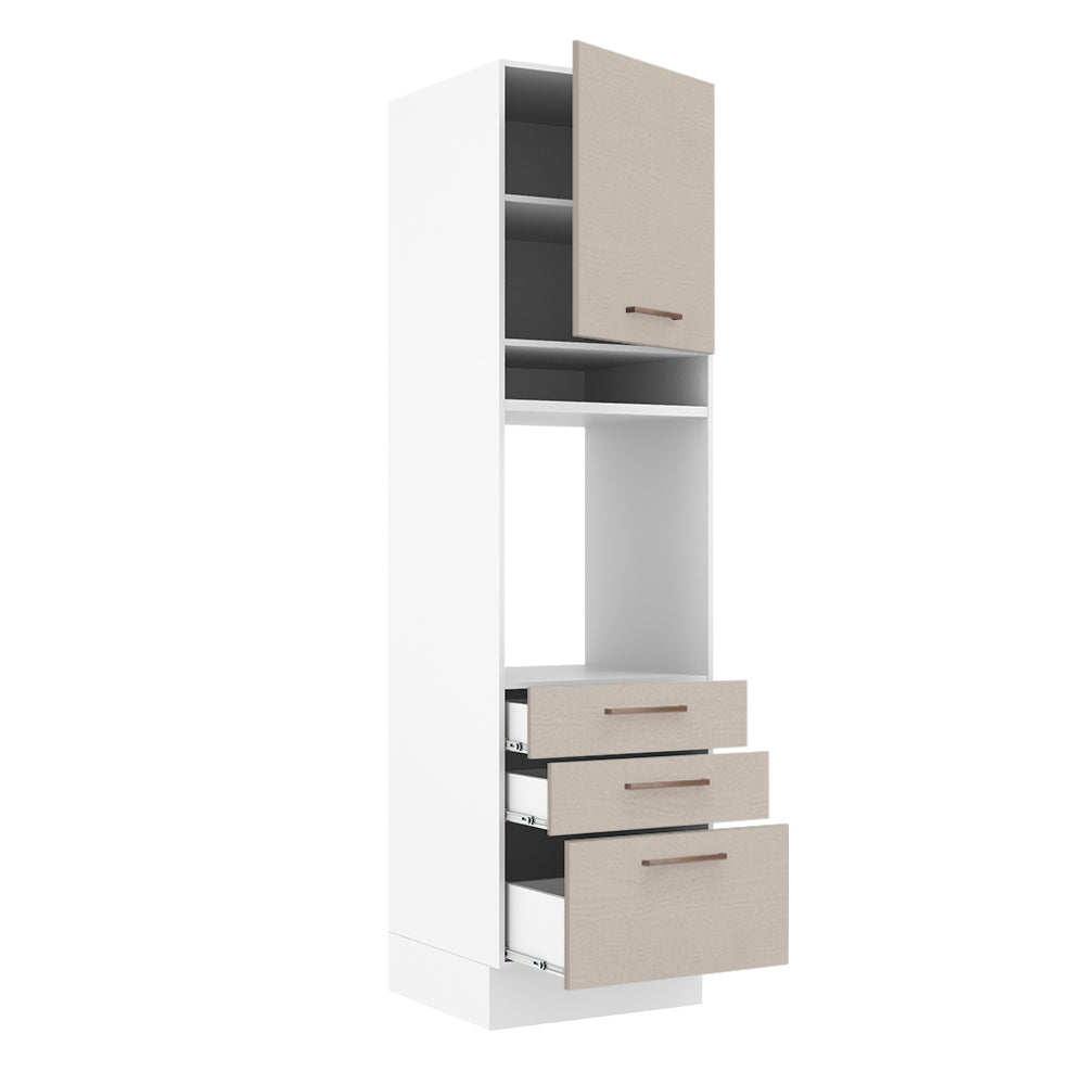 Mueble de Cocina para Hornos Agata 60 cm Blanco/Crema
