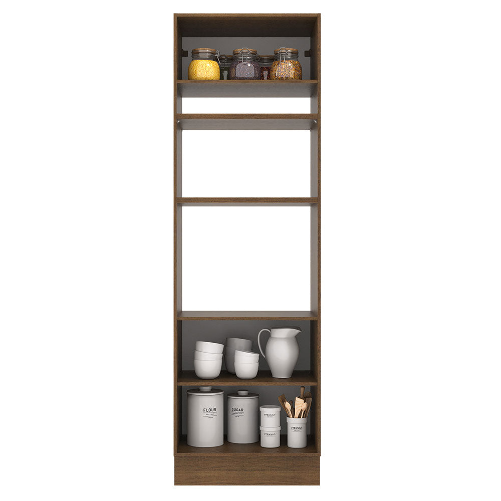 Mueble de Cocina para Horno 70 cm 3 Puertas Marrón/Crema Agata
