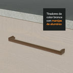Mueble de Cocina para Nevera Agata 1 Puerta Abatible Blanco/Crema
