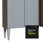 Cocina Integral de Esquina Emilly Ice 4.20 m Marrón/Gris