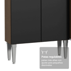 Cocina Integral de Esquina Emilly 4.20 m Marrón/Negro/Marrón 02