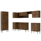 Cocina Integral de Esquina Emilly 481 cm Moon Marrón Madesa