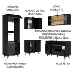 Cocina Integral de Esquina Reims 3.30 m con Encimera Negro 01