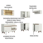 Cocina Integral de Esquina Reims 3.30 m con Encimera Blanco 02