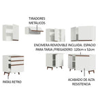 Cocina Integral de Esquina Reims 3.90 m con Encimera Blanco 01