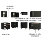 Cocina Integral de Esquina Reims 3.90 m con Encimera Negro 02