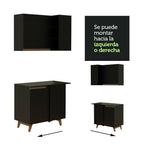 Cocina Integral de Esquina Reims 4.50 m con Encimera Negro 01