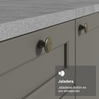Cocina Integral de Esquina Vik 4.00 m Blanco/Gris 02