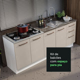 Kit 2 Muebles de Cocina Bajo Agata 2.00 Metros