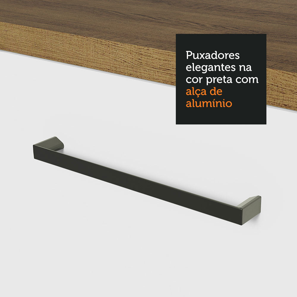 Cocina Integral Agata 2.90 Metros Marrón/Blanco 01