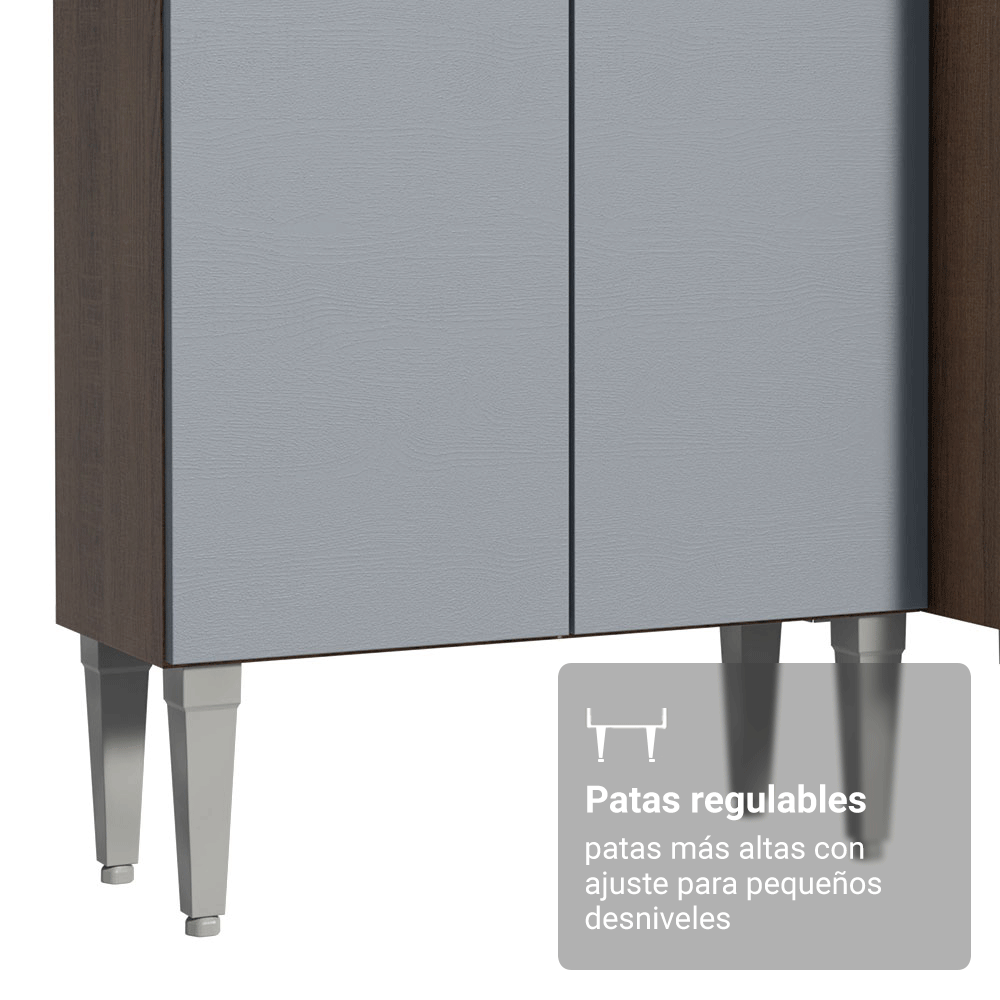 Cocina Integral Compacta Emilly 1.05 m Marrón/Gris 03