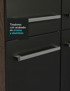 Cocina Integral Emilly 137 cm 06 Marrón/Negro Madesa