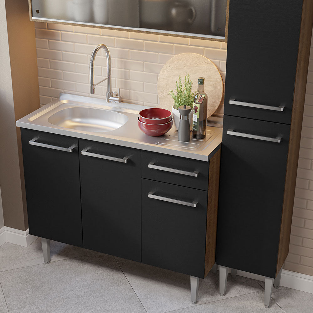 Cocina Integral Emilly 1.40 m con Mesón de Acero 07