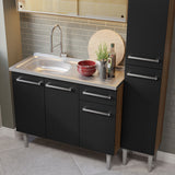 Cocina Integral Emilly 1.40 m con Mesón de Acero 08