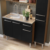 Cocina Integral Emilly 1.40 m con Mesón de Acero 10