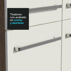 Cocina Integral Emilly 2.90 Metros Marrón/Blanco 10