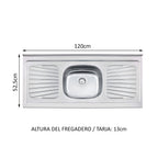 Cocina Integral de Esquina Glamy 3.50 m con Mesón de Acero Blanco 02