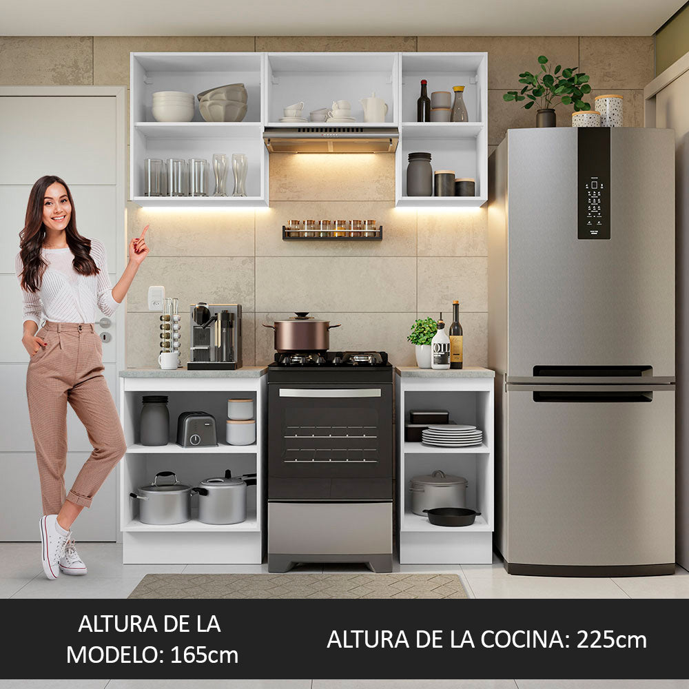 Cocina Integral Glamy 1.60 Metros Blanco 07