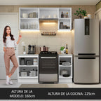 Cocina Integral Glamy 1.60 Metros Blanco 07