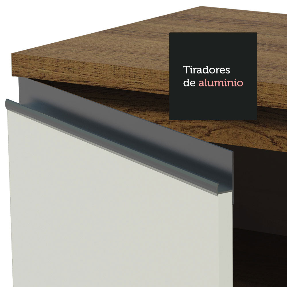 Cocina Integral Glamy 1.80 Metros Marrón/Blanco 08