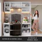 Cocina Integral Glamy 1.80 Metros Blanco 12