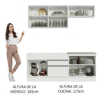 Cocina Integral Glamy 2.00 Metros Blanco 07