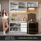 Cocina Integral Glamy 2.00 Metros Blanco 08