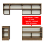 Cocina Integral Glamy 2.40 Metros Marrón 10