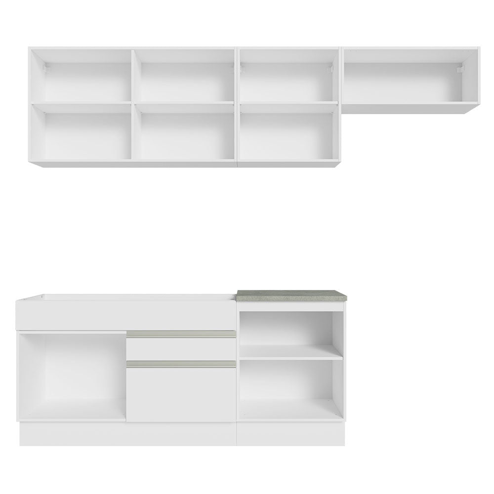 Cocina Integral Glamy 2.60 Metros Blanco 03