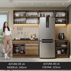 Cocina Integral Glamy 2.60 Metros Marrón 05