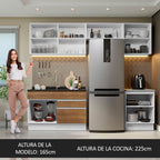 Cocina Integral Glamy 2.60 Metros Blanco/Marrón 05
