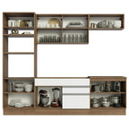 Cocina Integral Glamy 2.70 Metros Marrón/Blanco 13