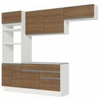Cocina Integral Glamy 2.70 m con Encimera Blanco/Marrón 14