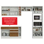 Cocina Integral Cristal 2.90 Metros Blanco/Marrón 10