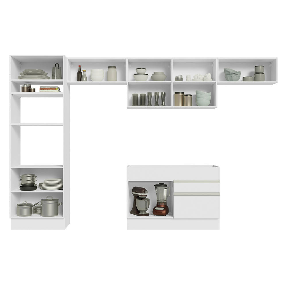 Cocina Integral Glamy 3.50 Metros Blanco