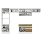 Cocina Integral Glamy 3.50 Metros Blanco/Marrón