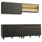 Cocina Integral Reims 2.40 m con Encimera Negro 01