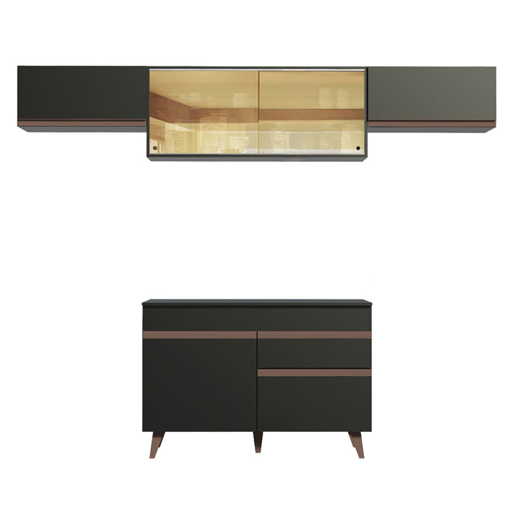 Cocina Integral Reims 2.60 m con Encimera Negro 03