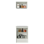 Kit Mueble de Cocina Superior y Mueble Bajo Topazio 60 cm Blanco Madesa