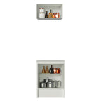 Kit Mueble de Cocina Superior y Mueble Bajo Topazio 60 cm Blanco/Marrón Madesa