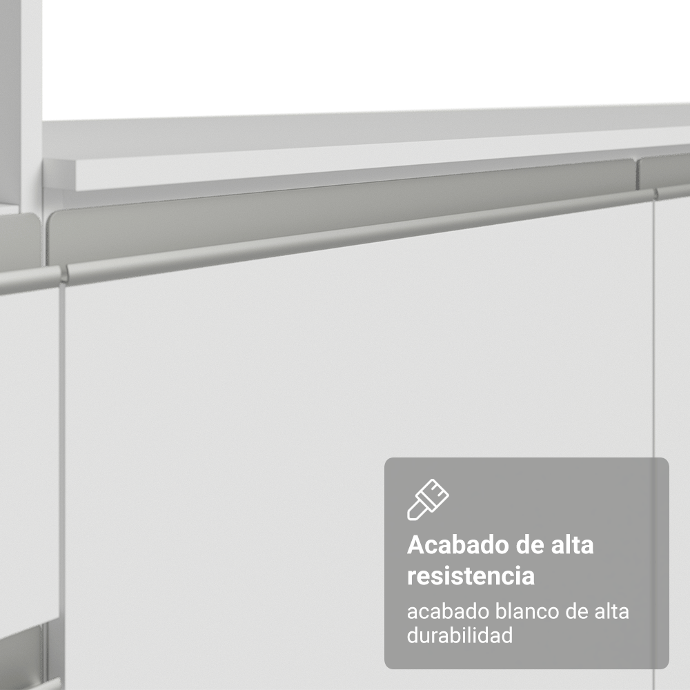 Cocina Integral Diamante 2.60 m con Encimera Blanco