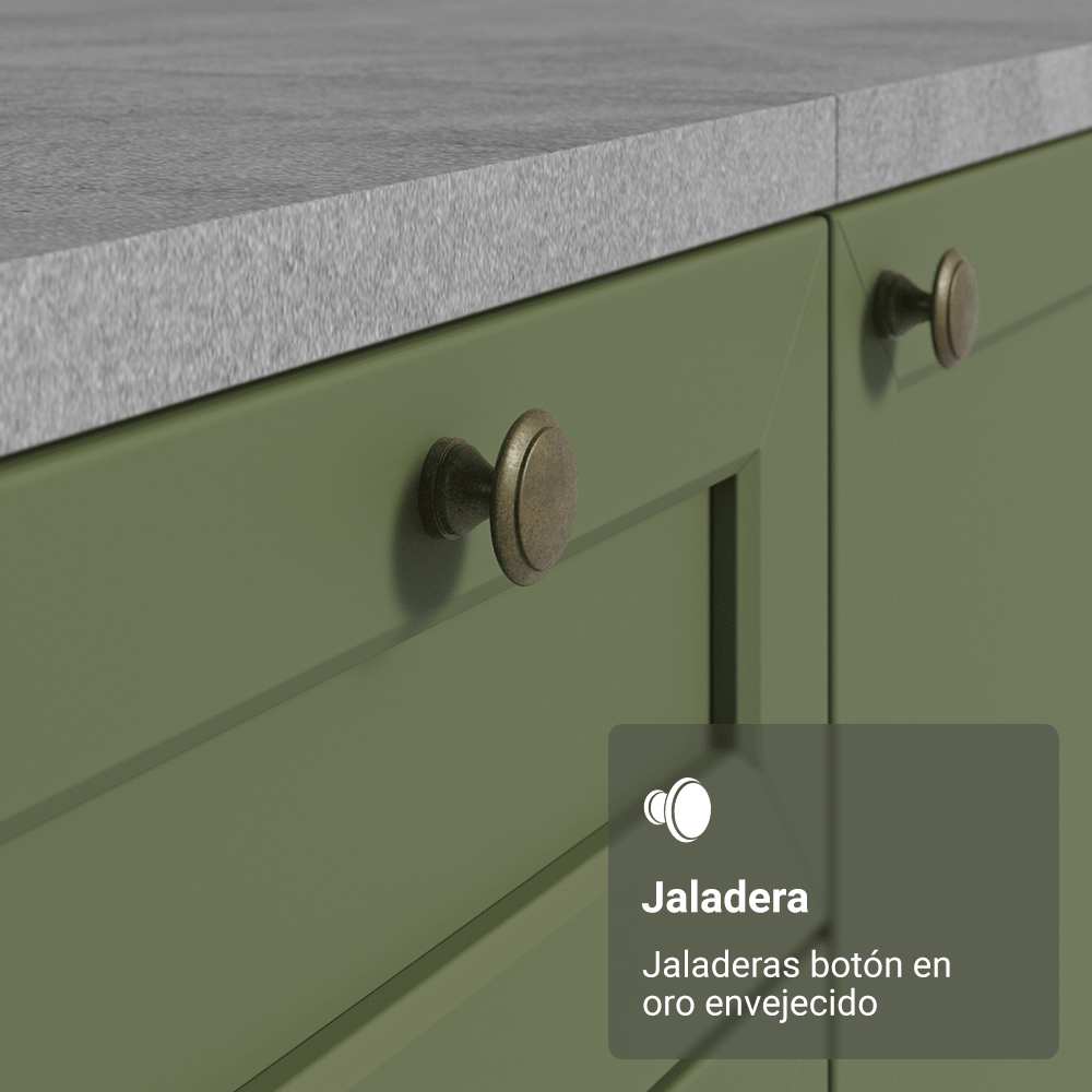 Cocina Integral Vik 1.80 Metros Blanco/Verde 02
