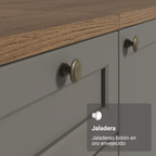 Cocina Integral Vik 1.80 Metros Marrón/Gris 04