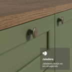 Cocina Integral Vik 2.70 Metros Marrón/Verde 03
