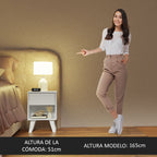 Kit con 2 35 cm Mesitas de Noche Blanco Madesa