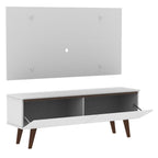 Centro de Entretenimiento para TV Le Mans Mesa y Panel Hasta 55 Pulgadas Blanco