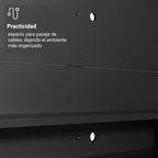 Centro de Entretenimiento para TV Reims Mesa y Panel Hasta 60 Pulgadas Negro