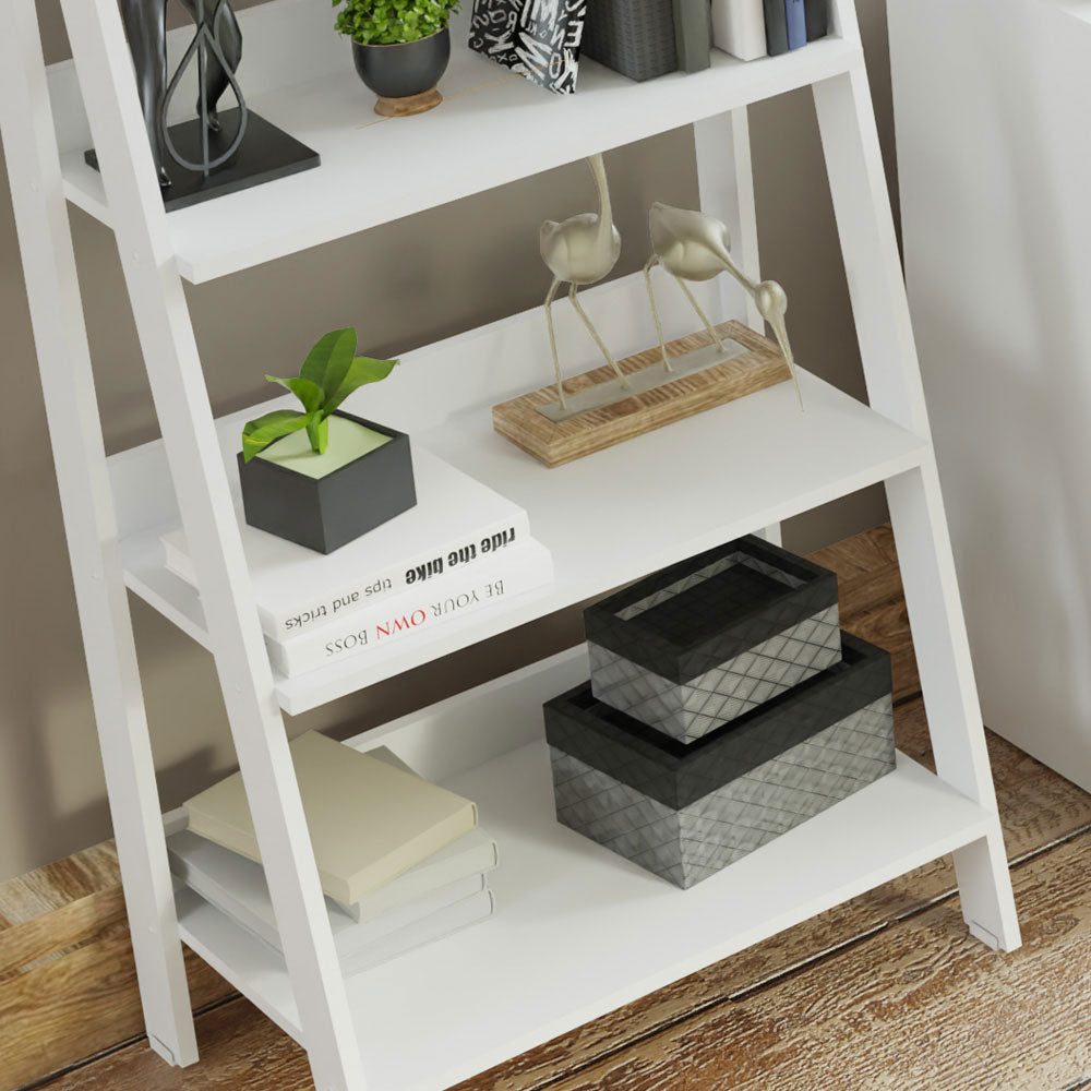 Escritorio de Oficina Alaska 136 cm + Mueble Estante Librero Blanco Madesa