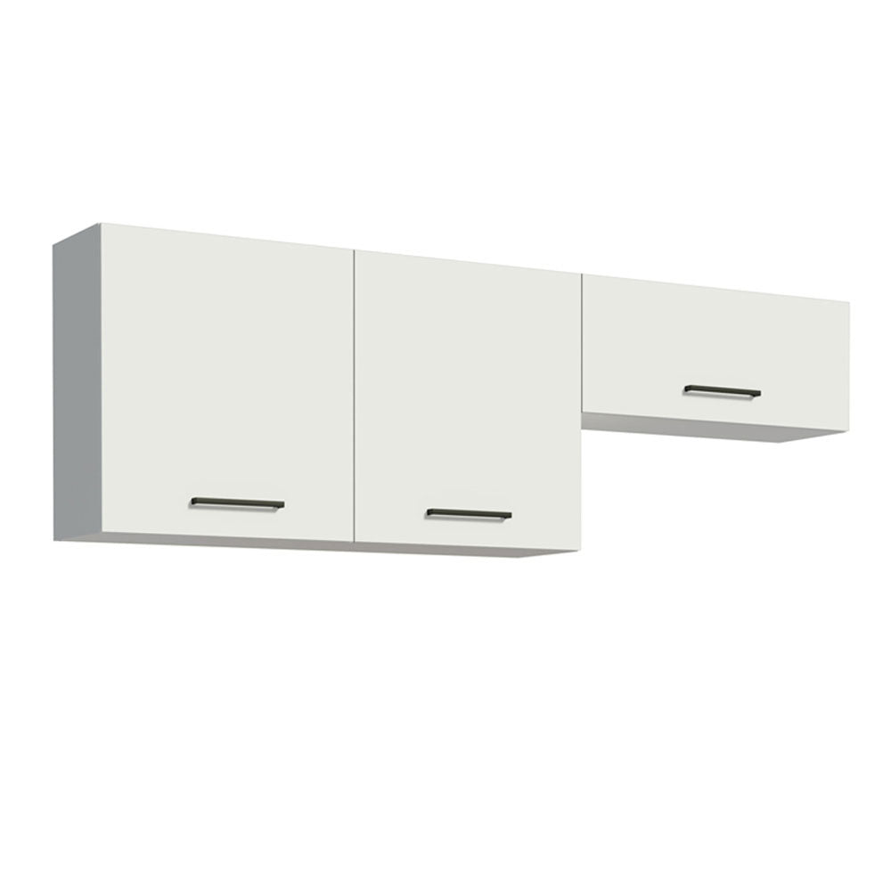 Kit 2 200 cm Gabinetes Superior de Almacenamiento para Garaje Multiuso Blanco Madesa