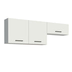 Kit 2 200 cm Gabinetes Superior de Almacenamiento para Garaje Multiuso Blanco Madesa